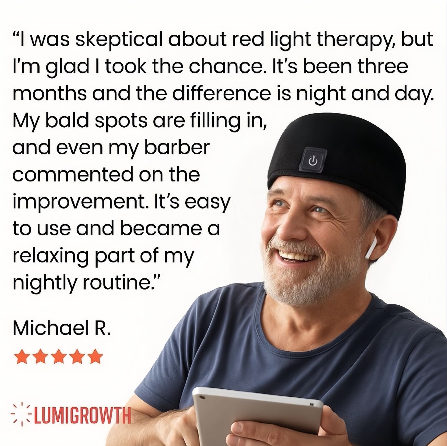 FDA Approved HairRevive Red Light Therapy Hat - LumiGrowth